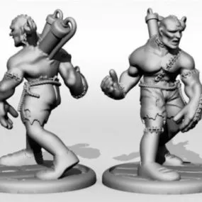 Flesh Golem Game Character 3d model