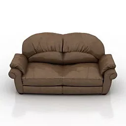 Classic Brown Leather Sofa 3d model Classic Brown Leather Sofa 3d model