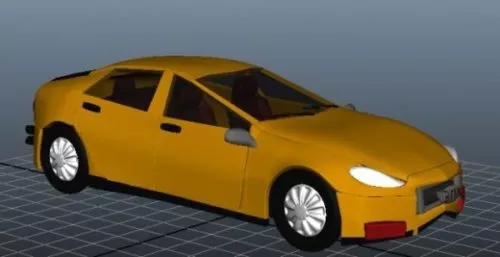 Yellow Racing Car 3d model Yellow Racing Car 3d model