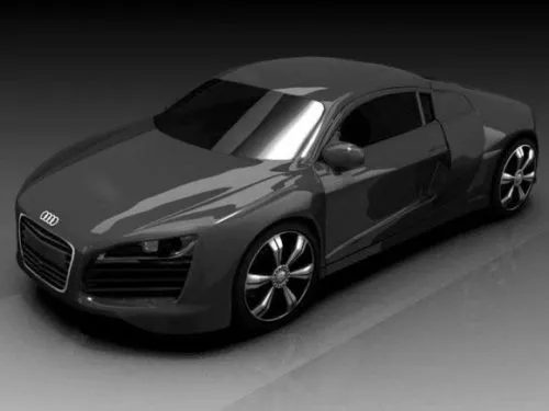 Black Audi A6 Car 3d model