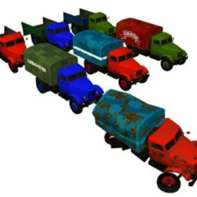 Cartoon Truck Car Toy 3d model