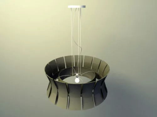 Round Shade Pendant Lamp 3d model Round Shade Pendant Lamp 3d model