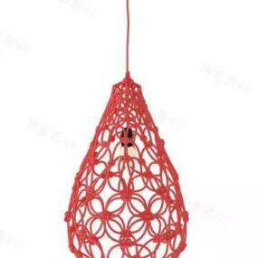 Red Modern Pendant Lamp 3d model