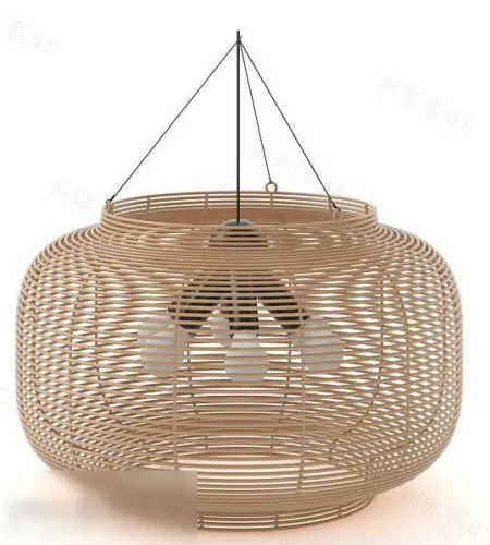 Bamboo Pendant Lamp 3d model Bamboo Pendant Lamp 3d model