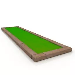 Garden Grass Pot Rectangular 3d model