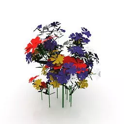 Colorful Flowers 3d model