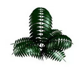 Garden Leaves Bush Plant 3d model