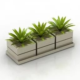 Flower Planter Potted 3d model
