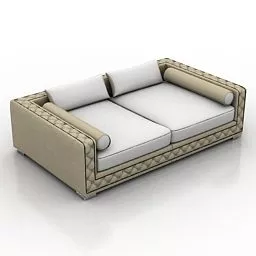 Low Back Loveseat Sofa 3d model