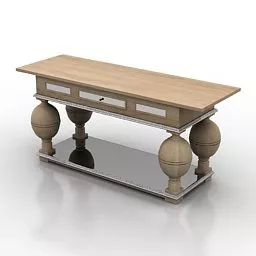 Vintage Style Table 3d model Vintage Style Table 3d model