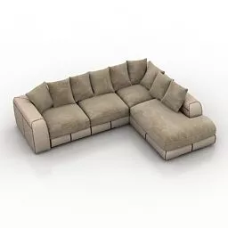 L Sofa Furniture 3d model