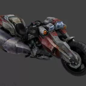 Lowpoly Super Chopper Bike 3d model