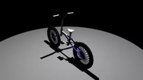 Yellow European Bicycle 3d model