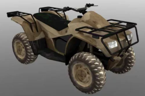 Mini Cartoon Motorcycle 3d model