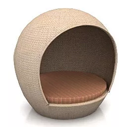 Modern Armchair Rotang Design 3d model