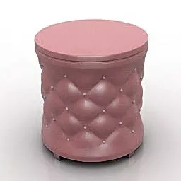 Leather Stool Seat 3d model