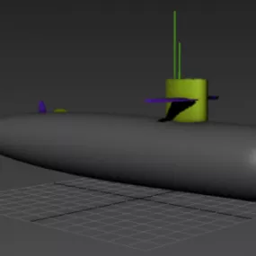 Submarine Lowpoly Design 3d model
