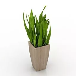 Working Desk Pot Flower 3d model