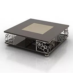 Living Room Table Iron Legs 3d model