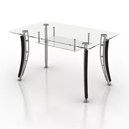Apartment Glass Dinning Table 3d model