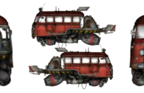 Sci-fi Gaming Bus 3d model