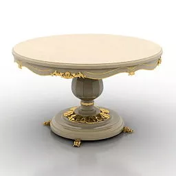 Classic Style Round Table 3d model