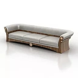Wide Sofa For Living Room 3d model