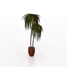 Garden Clay Pot Plant 3d model