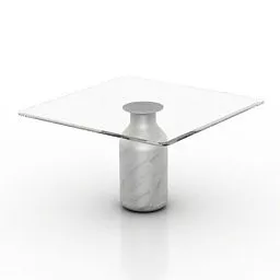 Square Glass Table 3d model