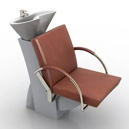 Leather Cosmetic Chair Furniture 3d model