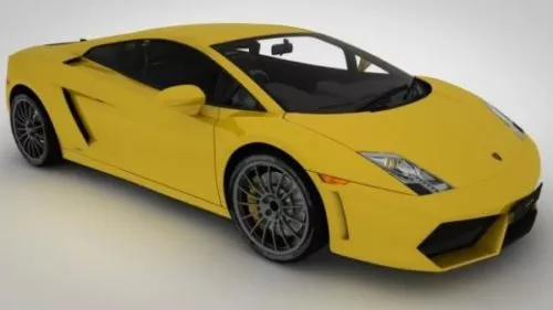 White Lamborghini Gallardo 3d model