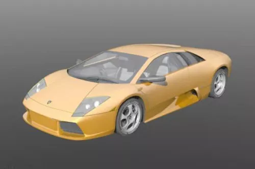 White Lamborghini Murcielago Roadster 3d model