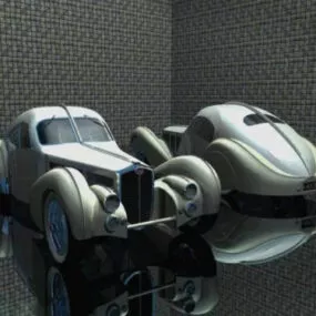 Bugatti 1938 Vintage Car 3d model