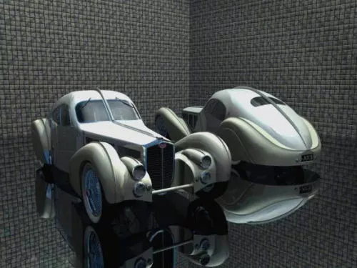 Blue Bugatti Eb110 Super Car 3d model