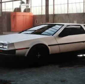 Delorean Old Style Car 3d model