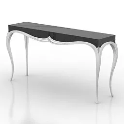 Classic Black Console Table 3d model