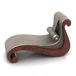 Classic Curved Lounge Chair 3d model