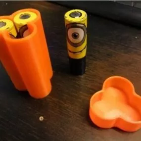 Printable 18650 Batteries Case 3d model