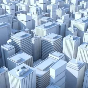 Low Poly Buildings Collection 3d model