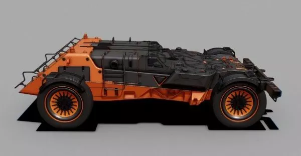 Lrm Sci-fi Car Vehicle 3d model Lrm Sci-fi Car Vehicle 3d model