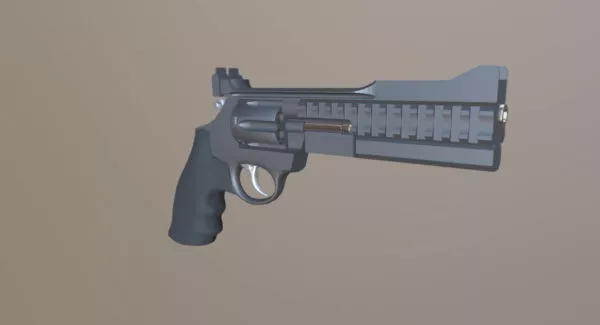 Hand Gun Magnum 3d model Hand Gun Magnum 3d model
