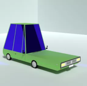 Cartoon Car Lowpoly Design 3d model