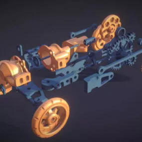 Printable Pneumatic Toy Car 3d model