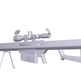 Military 50 Cal Barrett Gun 3d model