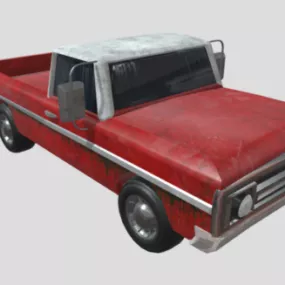70s Pickup Truck Car 3d model