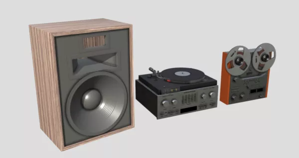 Boombox Audio Player 3d model