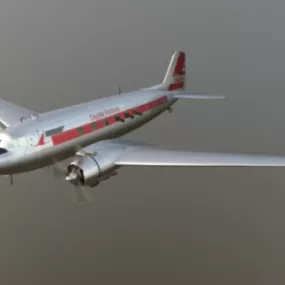 Ac-47 Airplane 3d model