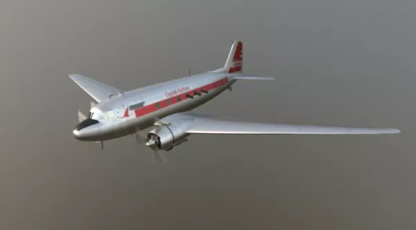 Ac-47 Airplane 3d model Ac-47 Airplane 3d model