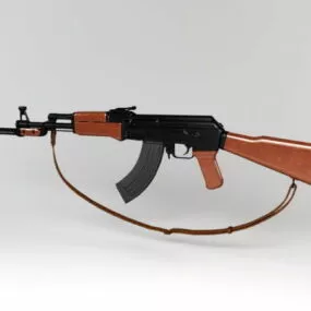 Ak-47 Gun With Bayonet 3d model