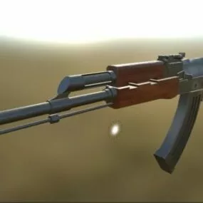 Ak-m Rifle Gun Weapon 3d model